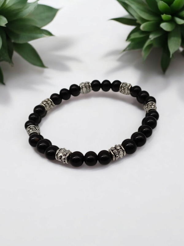 Bracelet tourmaline noire 6mm