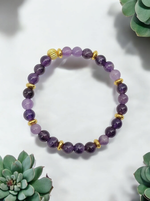 Bracelet améthyste 6mm