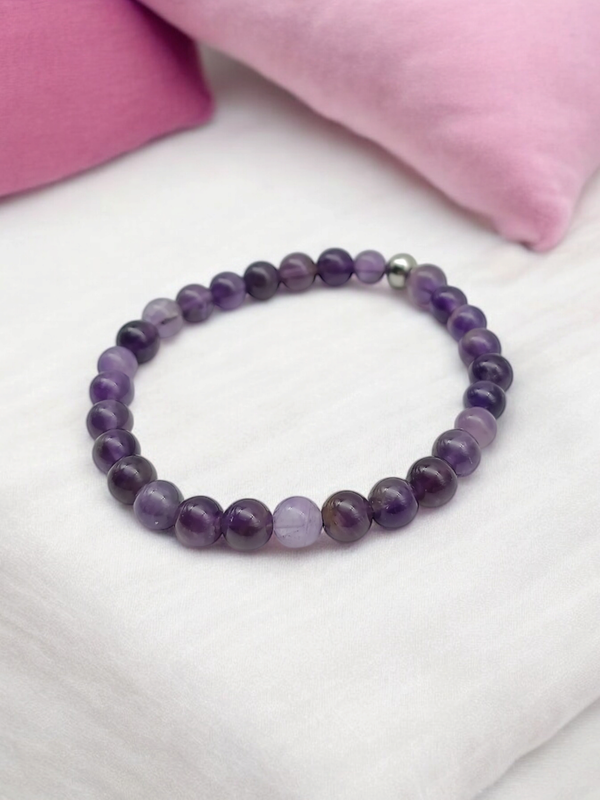 Bracelet améthyste 6mm
