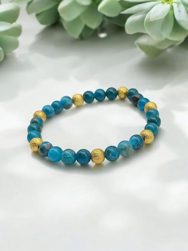 Bracelet apatite 6mm