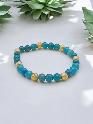 Bracelet apatite 6mm