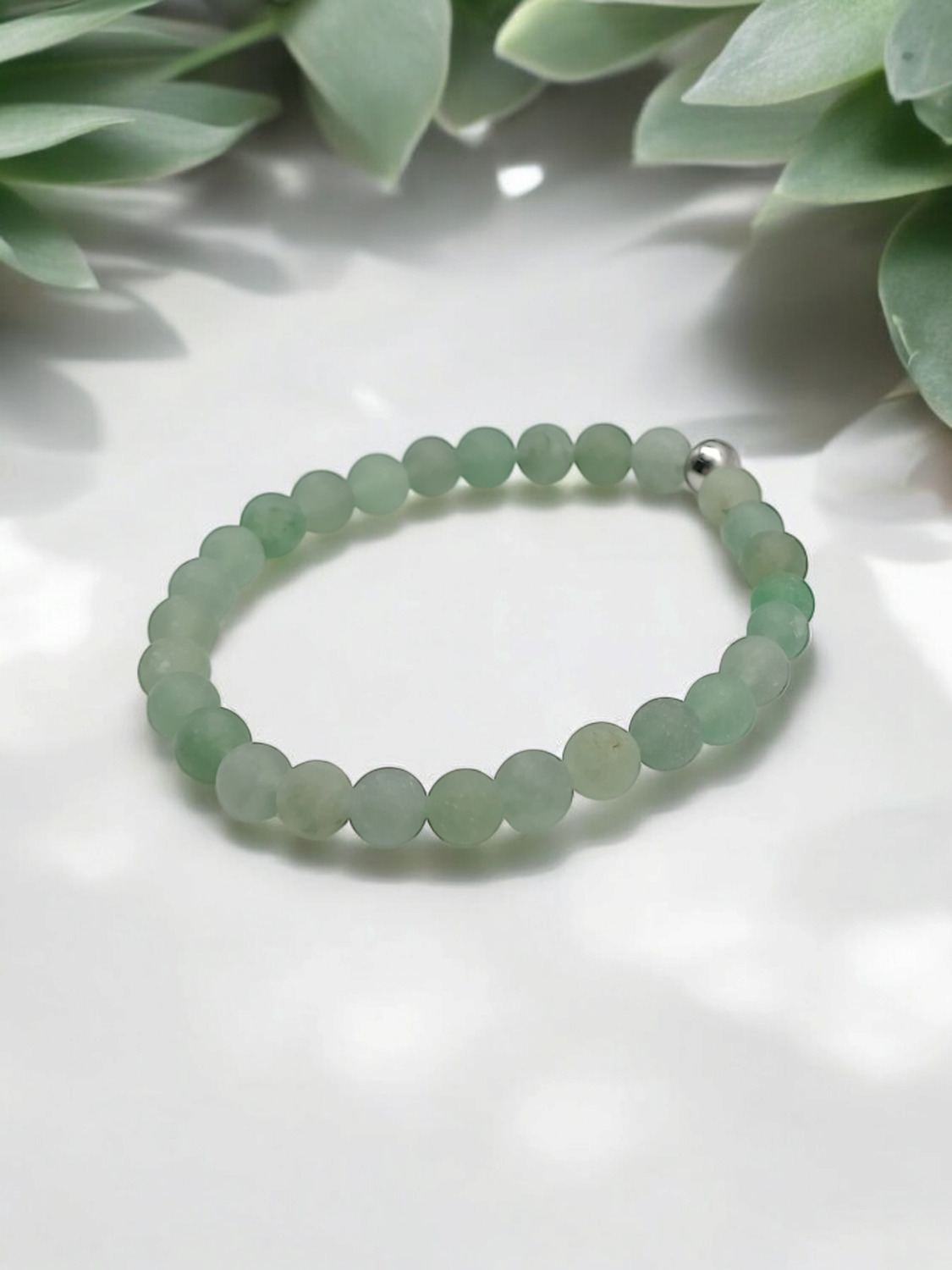 Bracelet aventurine mat 6mm