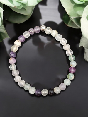 Bracelet fluorite 6mm