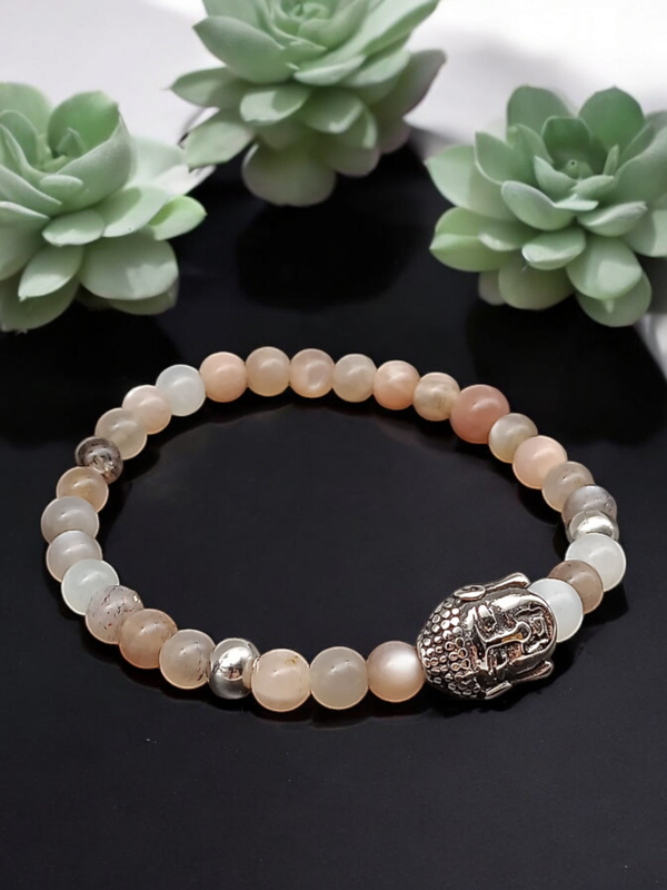 Bracelet pierre de lune 6mm