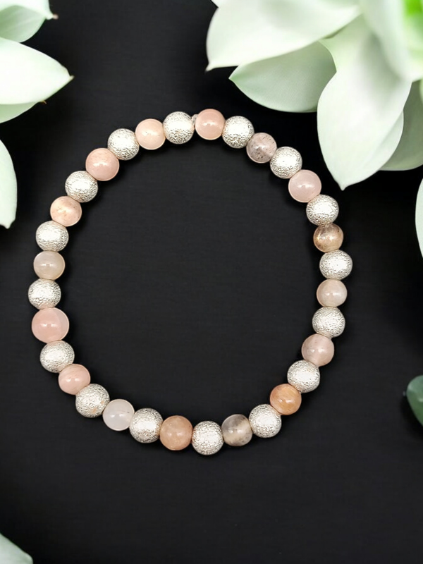Bracelet pierre de lune 6mm