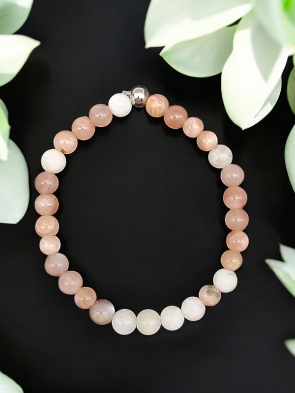 Bracelet pierre de lune 6mm