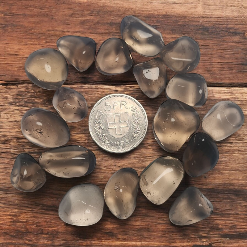 Quartz Fumé – Pierre Roulée – Environ 2 cm