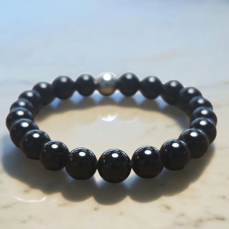 Bracelet en Tourmaline noire 8mm