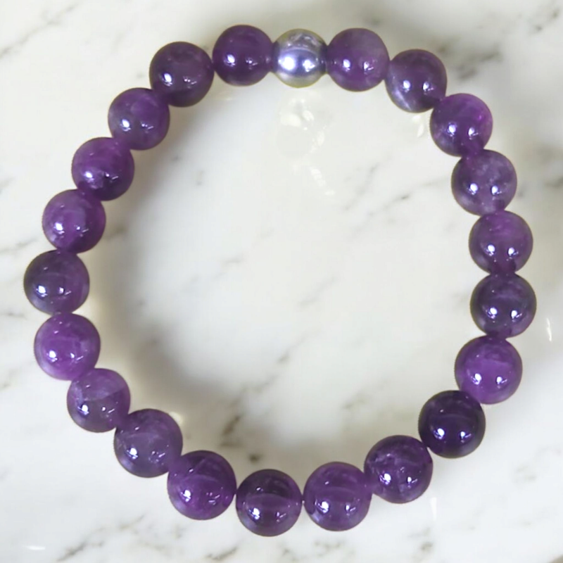 Bracelet en Améthyste 8mm