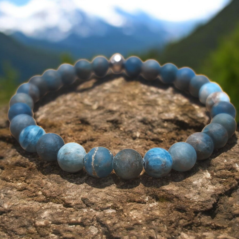 Bracelet en Apatite mate 6mm
