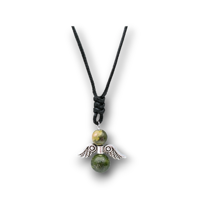 Collier Ange et perles d&#39;Unakite