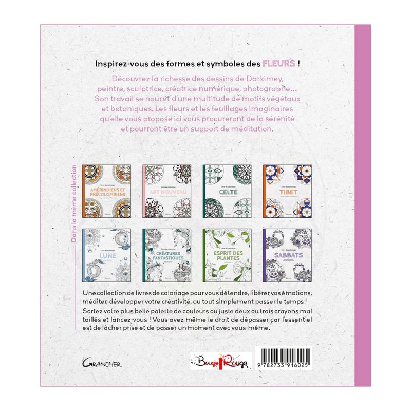 Livre de coloriage fleurs imaginaires