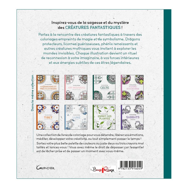 Livre de coloriage créatures fantastiques