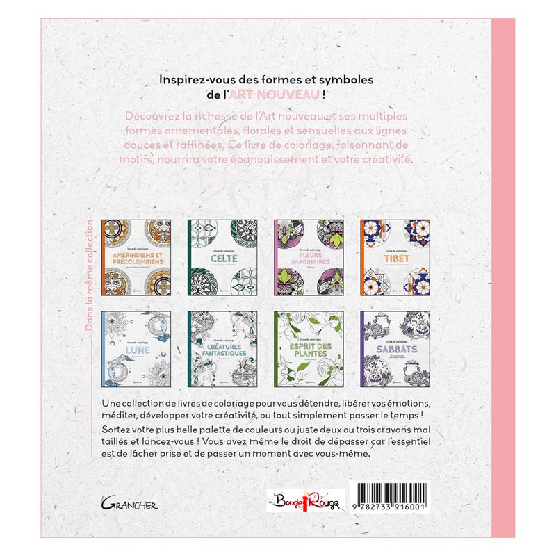Livre de coloriage art nouveau