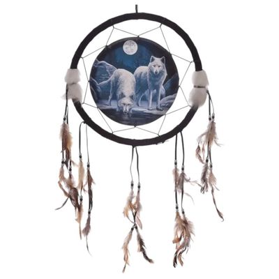 ​Attrape-Rêves Loups au Bord de la Rivière – 33 cm