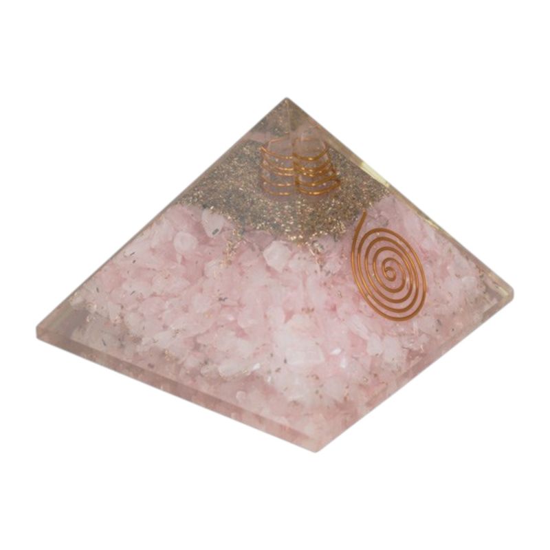 Orgonite quartz rose et cristal de roche