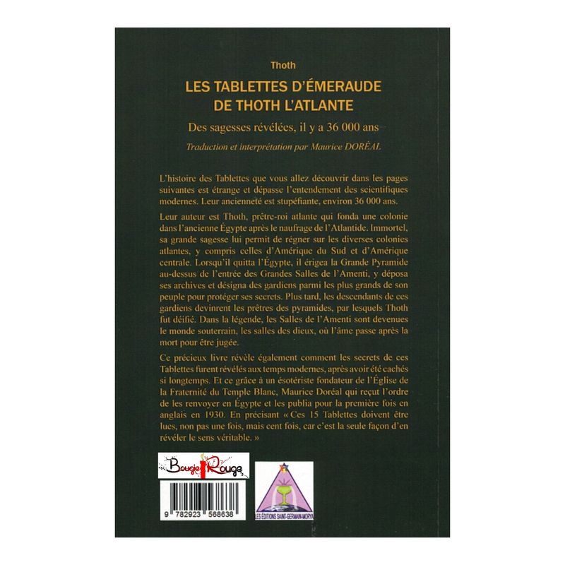 Les tablettes d'émeraude de Thoth l'atlante