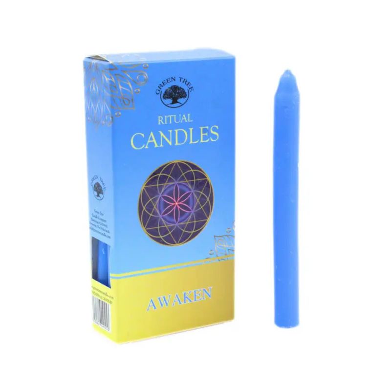Bougies Rituel bleu ciel - Eveil spirituel - Lot de 10 pcs