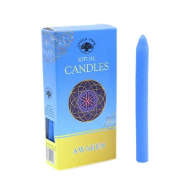Bougies Rituel bleu ciel - Eveil spirituel - Lot de 10 pcs