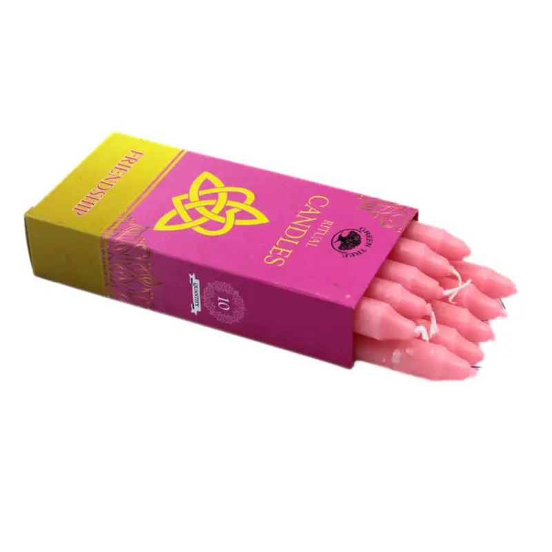 Bougies Rituel rose - Amitié - Lot de 10 pcs