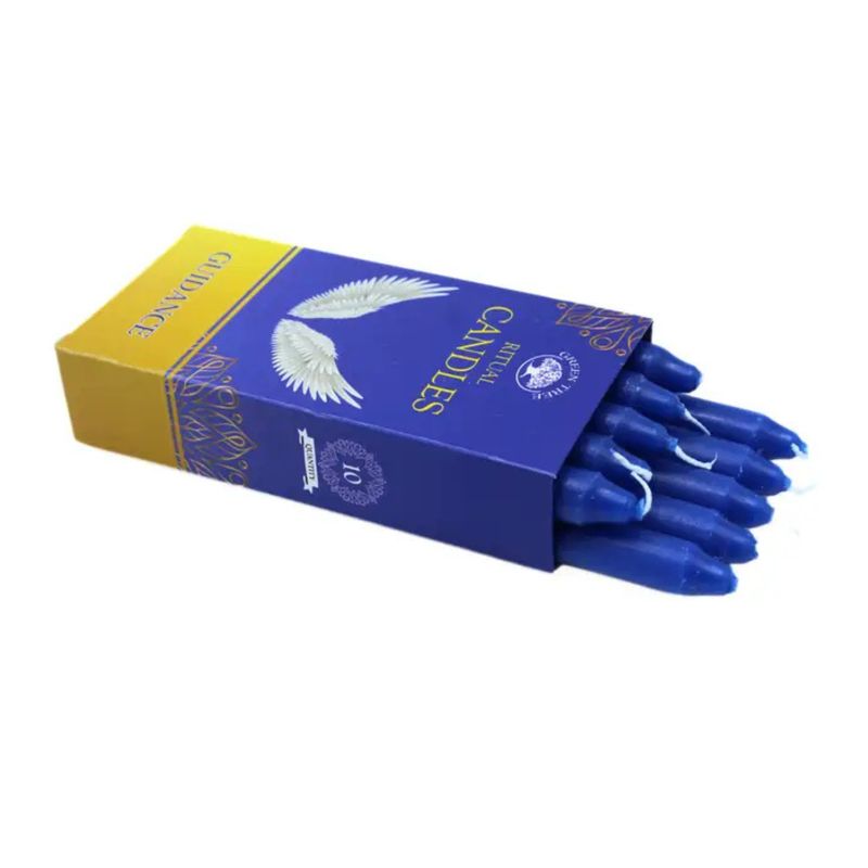 Bougies Rituel bleu marine - Guidance - Lot de 10 pcs