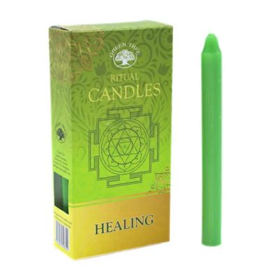 Bougies Rituel verte - Guérison - Lot de 10 pcs