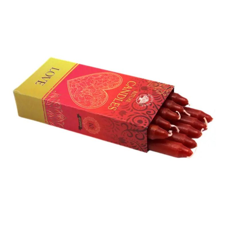 Bougies Rituel rouge - Amour - Lot de 10 pcs
