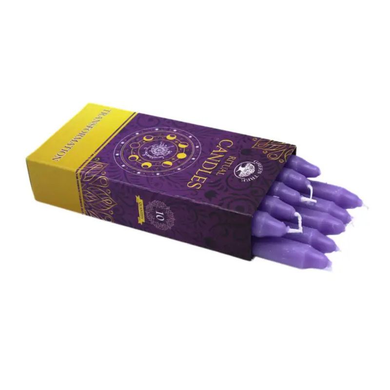 Bougies Rituel violette - Transformation - Lot de 10 pcs