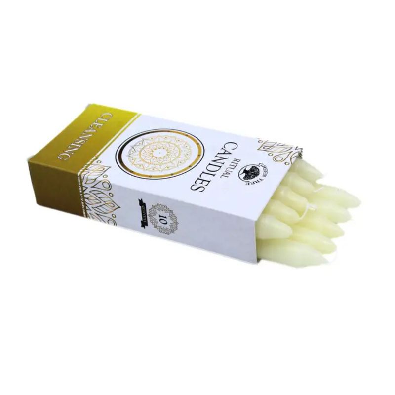 Bougies Rituel blanche - Nettoyage - Lot de 10 pcs
