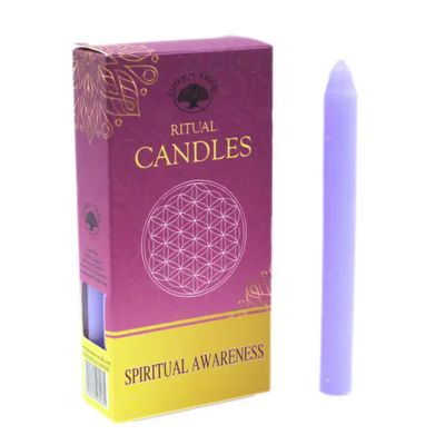 Bougies Rituel lilas - Conscience spirituelle - Lot de 10 pcs
