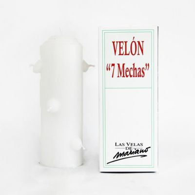 Bougie 7 Mèches Blanche – Las Velas de Mariano
