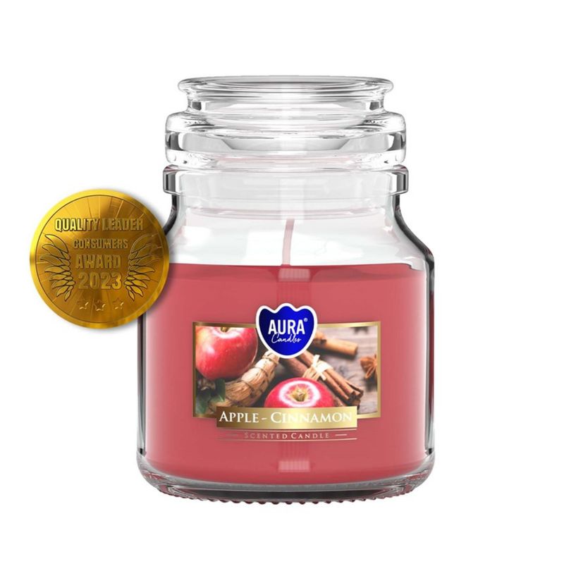 Bougie Parfumée Cannelle &amp; Pomme – Aura Candles - 28h