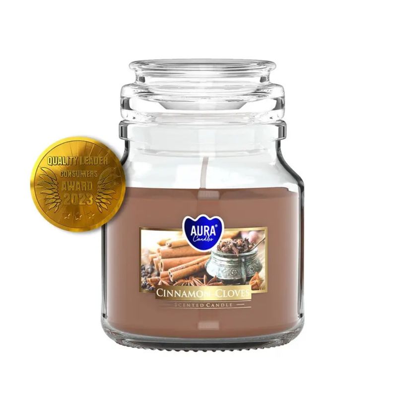 Bougie Parfumée Cannelle &amp; Clou de Girofle – Aura Candles - 28h
