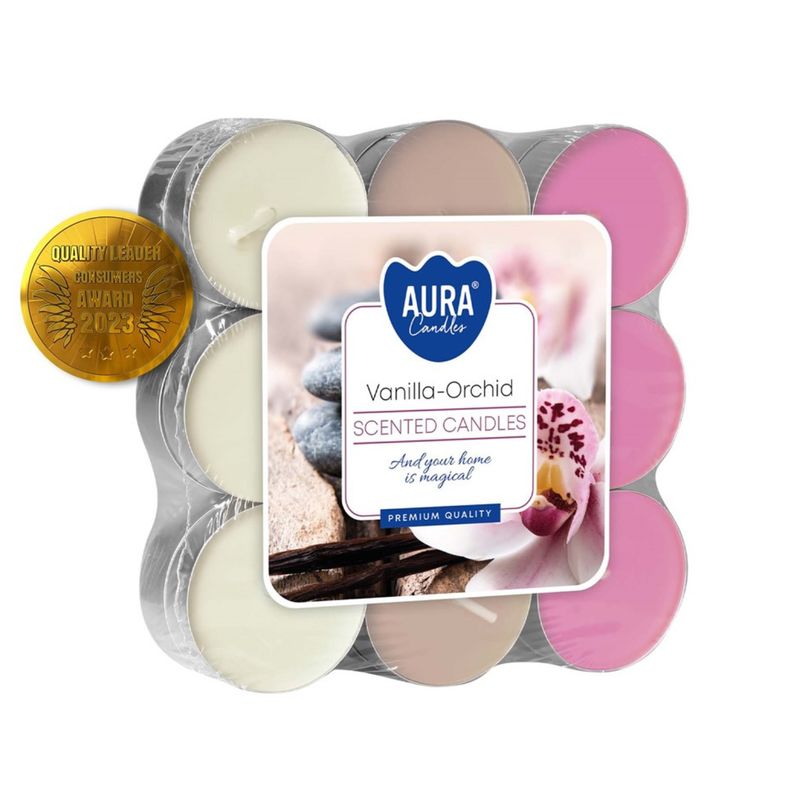 Bougies Chauffe-Plat Parfumées Vanille &amp; Orchidée – Aura Candles