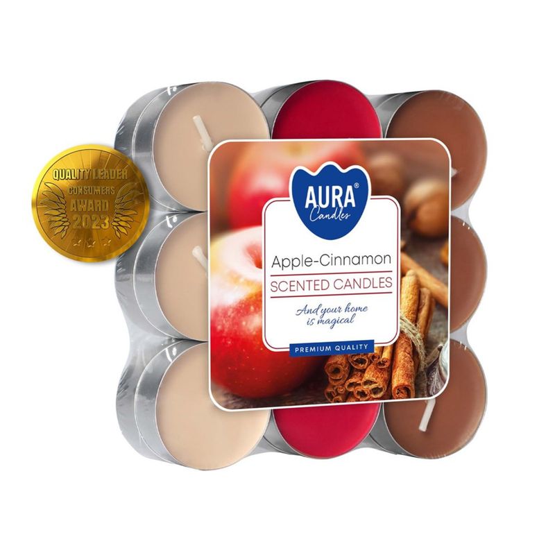 ​Bougies Chauffe-Plat Parfumées Pomme-Cannelle – Aura Candles