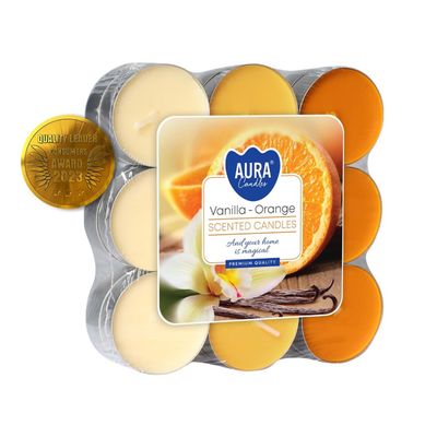 Bougies Chauffe-Plat Parfumées Vanille-Orange – Aura Candles