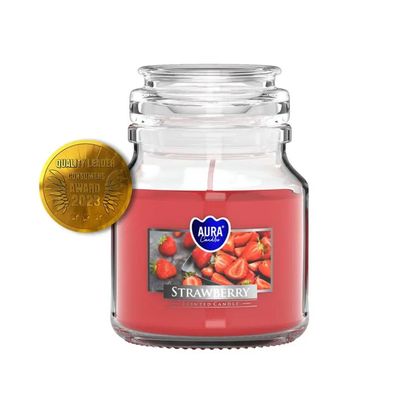 Bougie Parfumée Fraise – Aura Candles - 28h Bougie Parfumée Fraise – Aura Candles - 28h