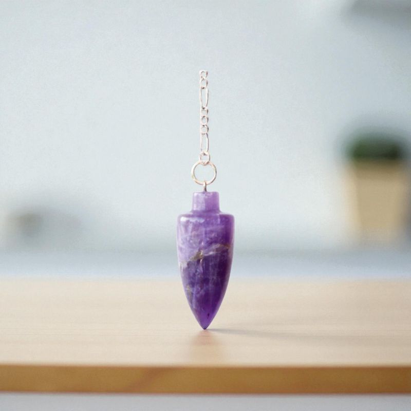 Pendule des druides en Améthyste