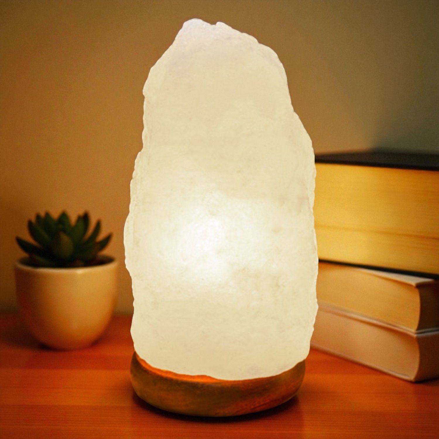 Lampe de Sel de l’Himalaya Blanche – 2 à 3 kg