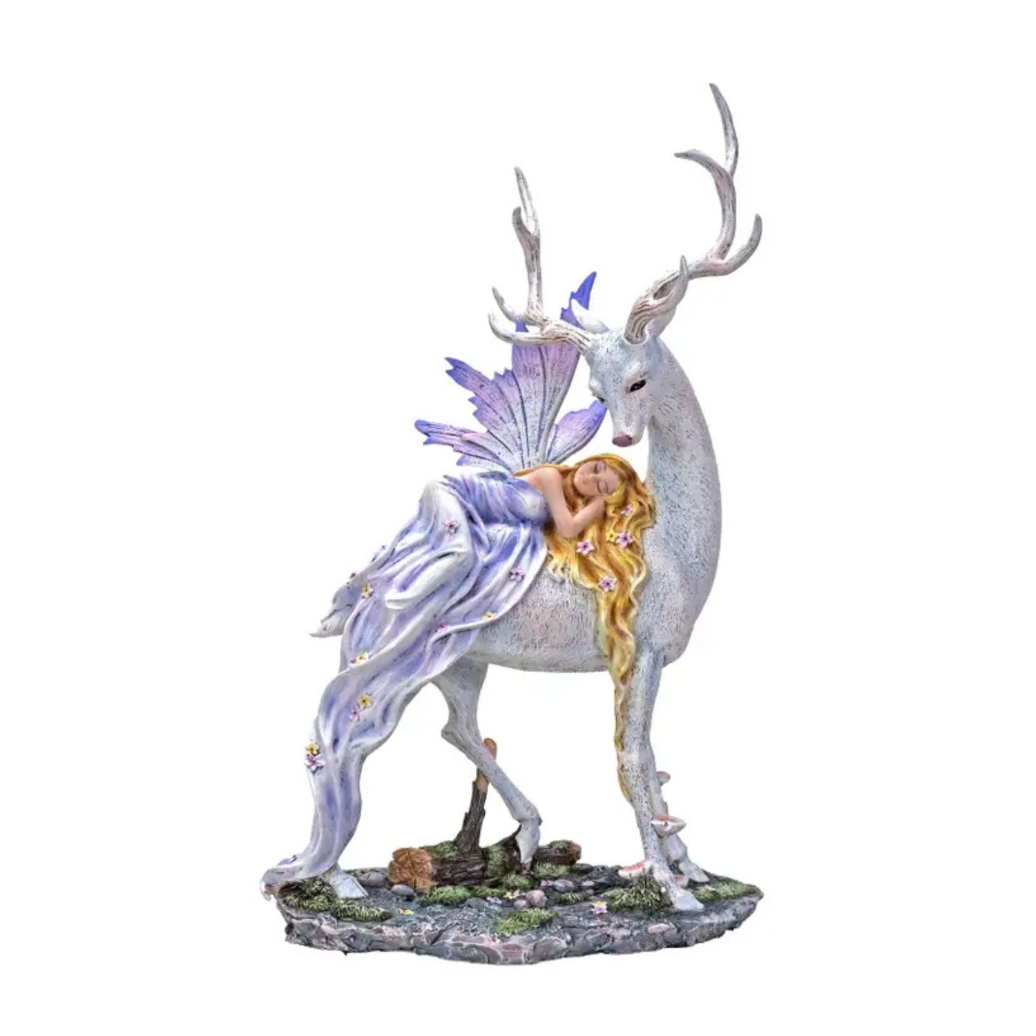 Figurine Fée Endormie sur Cerf