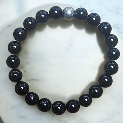 Bracelet en Tourmaline noire 8mm