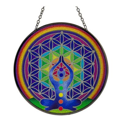 Attrape soleil en verre - 7 chakras