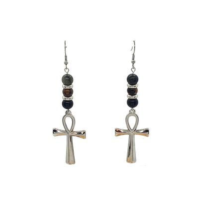 Boucles d'Oreilles - Protection - Ankh - 8 mm