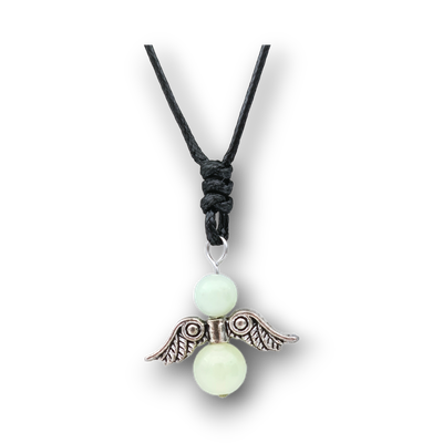 Collier Ange et perles de Jade de Chine