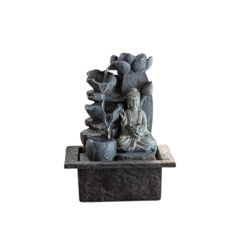 Fontaine Bouddha avec Cascade à 3 Vasques – 28 cm