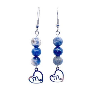 Boucles d'oreilles Astro - Scorpion - Sodalite