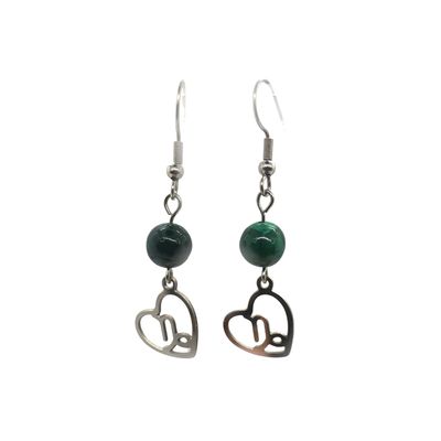 Boucles d'oreilles Astro - Capricorne - Malachite