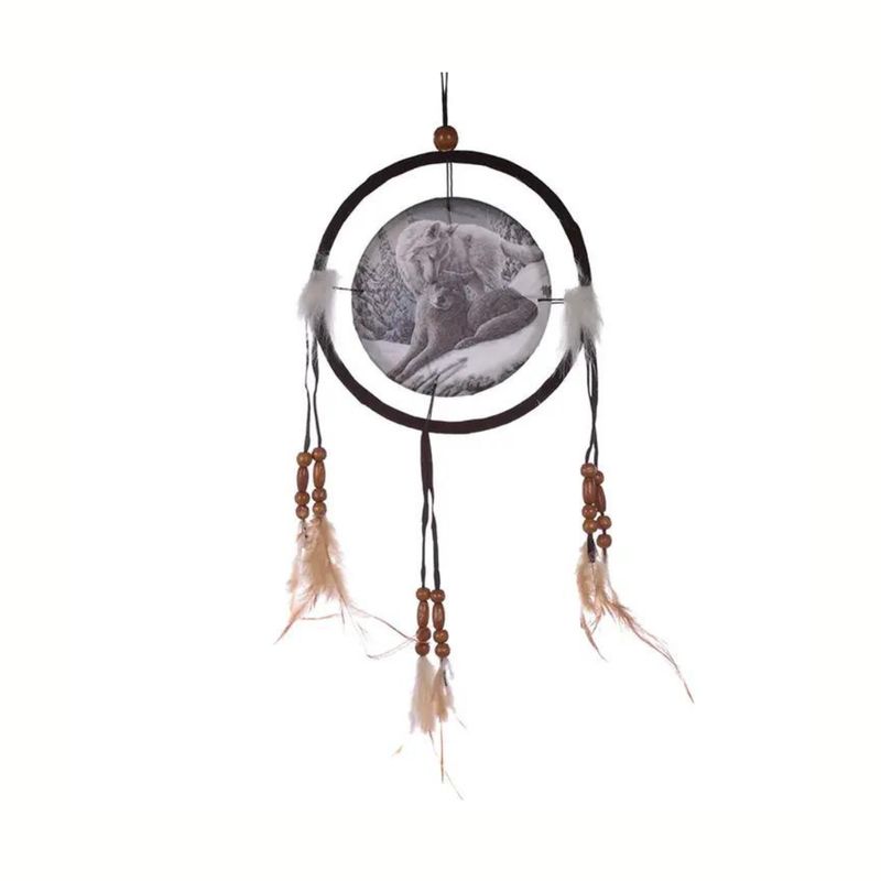 ​Attrape-rêves loup câlins - 16 cm.