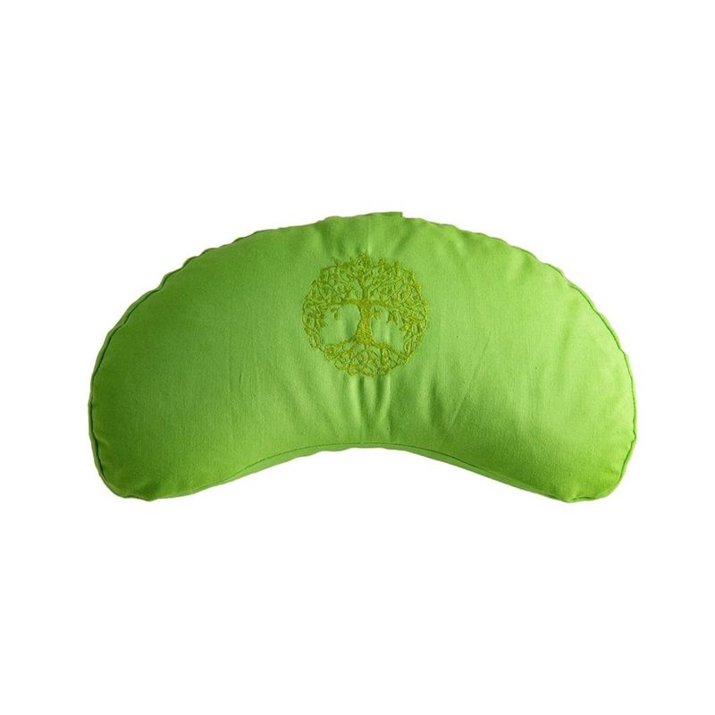 Coussin de méditation en demi-lune - Yggdrasil vert