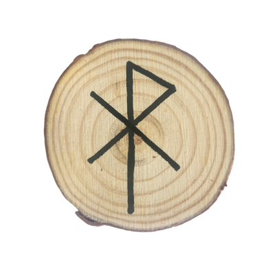 Rune de l'Amour sur bois